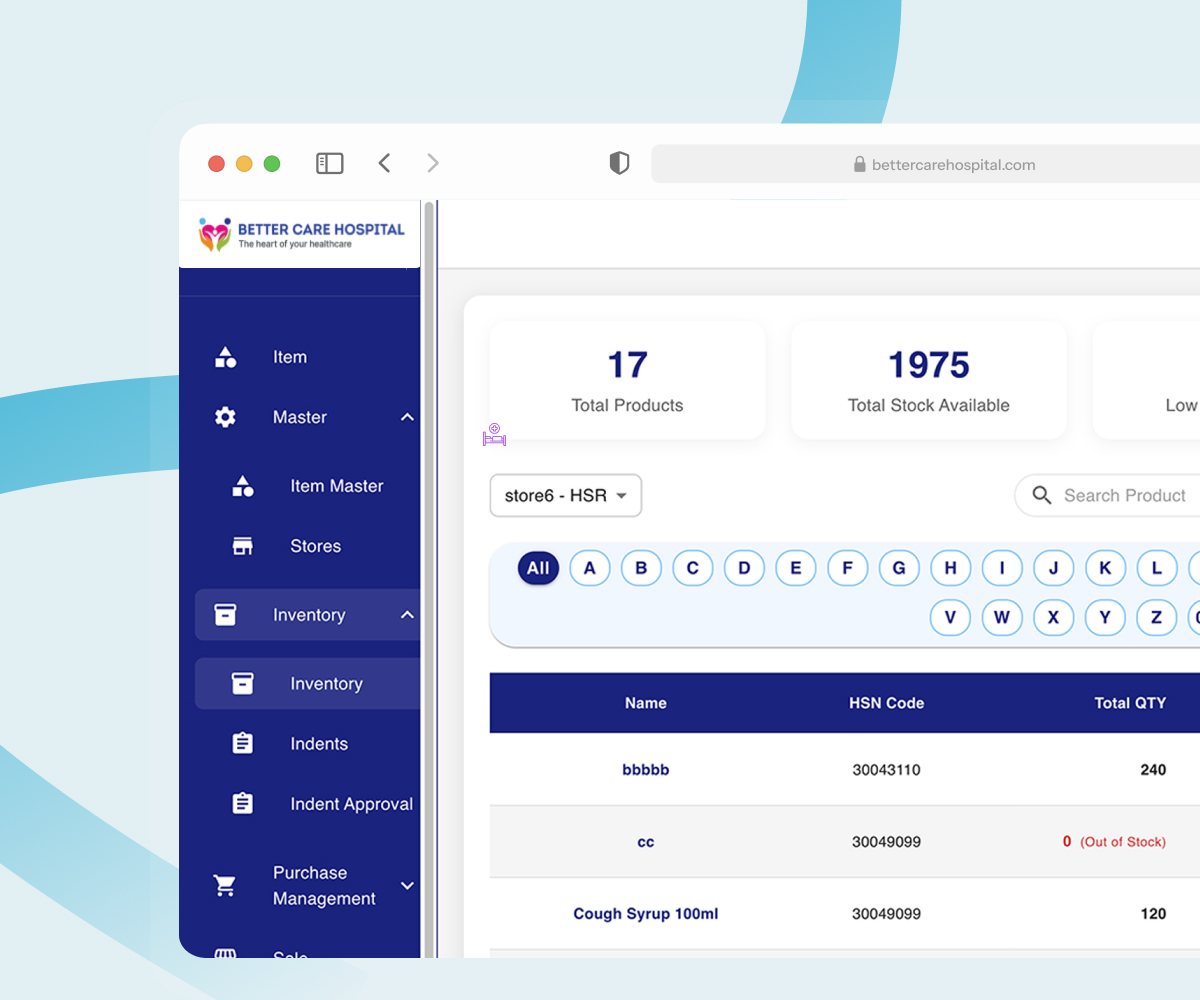 Pharmacy inventory dashboard